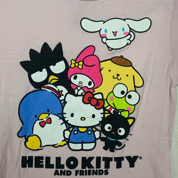 Hello Kitty womens small pink graphic tee short sleeve friends - Picture 2 of 7
